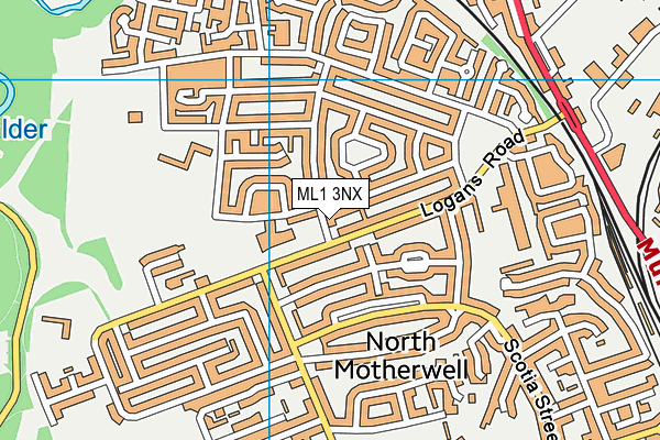 ML1 3NX map - OS VectorMap District (Ordnance Survey)