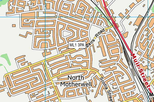ML1 3PA map - OS VectorMap District (Ordnance Survey)
