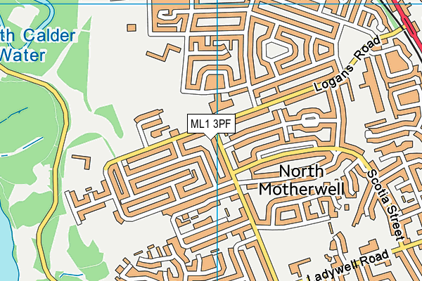 ML1 3PF map - OS VectorMap District (Ordnance Survey)