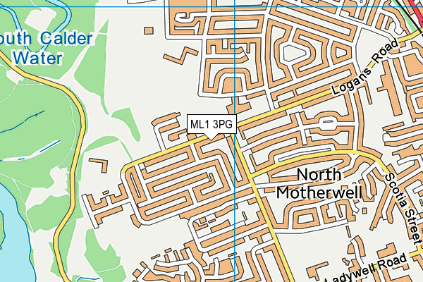 ML1 3PG map - OS VectorMap District (Ordnance Survey)