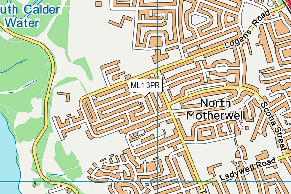 ML1 3PR map - OS VectorMap District (Ordnance Survey)