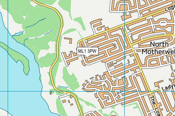 ML1 3PW map - OS VectorMap District (Ordnance Survey)