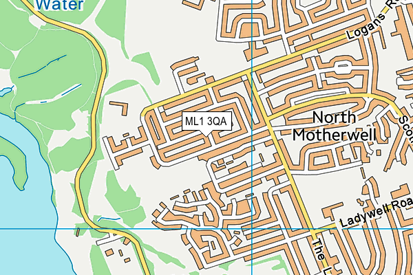 ML1 3QA map - OS VectorMap District (Ordnance Survey)