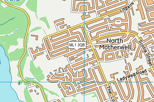 ML1 3QB map - OS VectorMap District (Ordnance Survey)