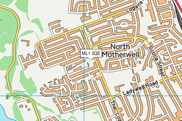 ML1 3QE map - OS VectorMap District (Ordnance Survey)