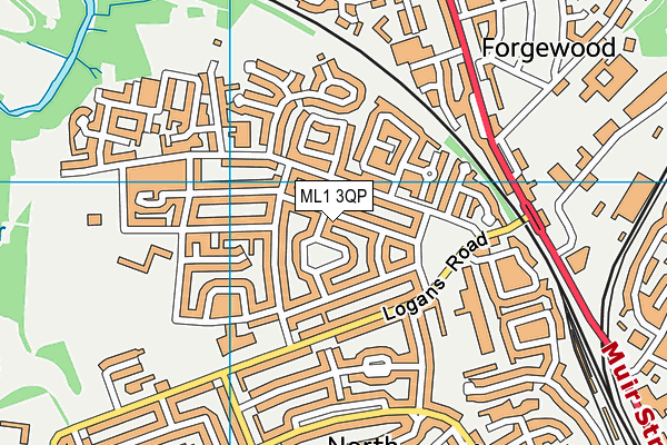 ML1 3QP map - OS VectorMap District (Ordnance Survey)