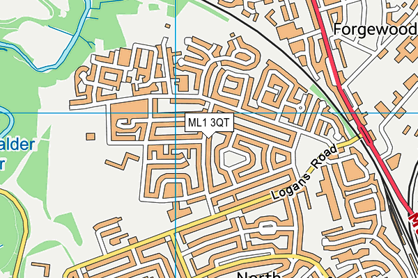 ML1 3QT map - OS VectorMap District (Ordnance Survey)