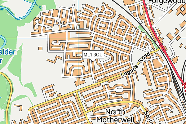 ML1 3QU map - OS VectorMap District (Ordnance Survey)