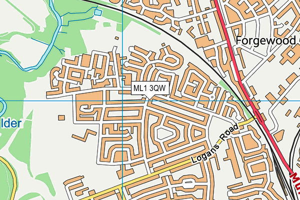 ML1 3QW map - OS VectorMap District (Ordnance Survey)