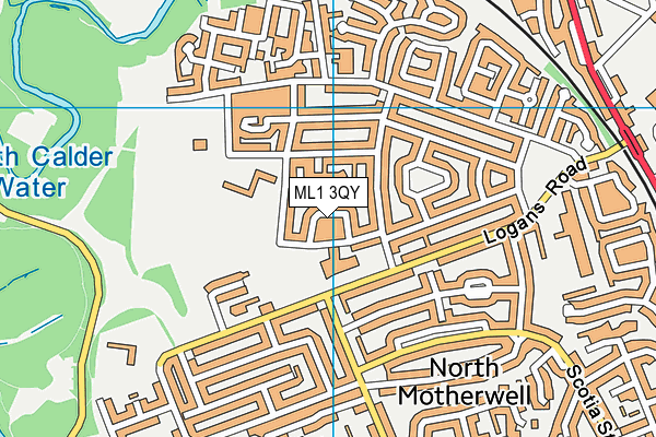 ML1 3QY map - OS VectorMap District (Ordnance Survey)
