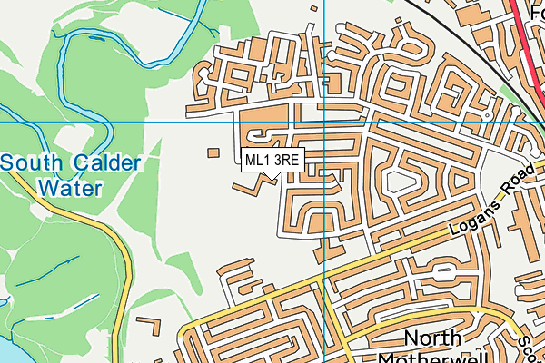 ML1 3RE map - OS VectorMap District (Ordnance Survey)