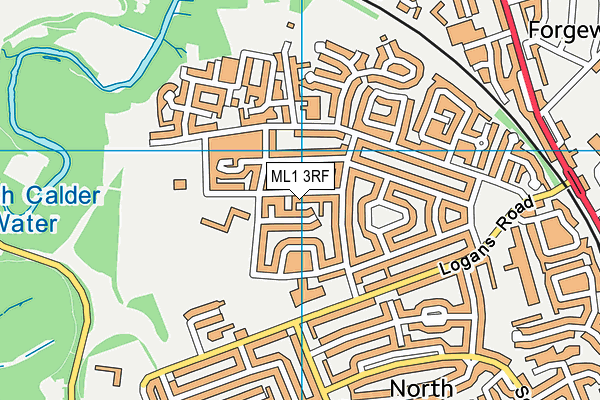 ML1 3RF map - OS VectorMap District (Ordnance Survey)