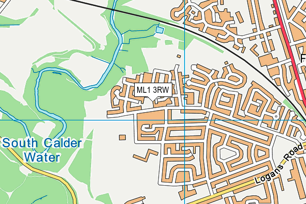 ML1 3RW map - OS VectorMap District (Ordnance Survey)