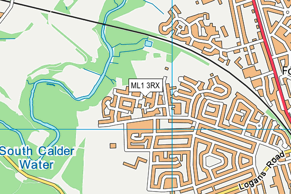ML1 3RX map - OS VectorMap District (Ordnance Survey)