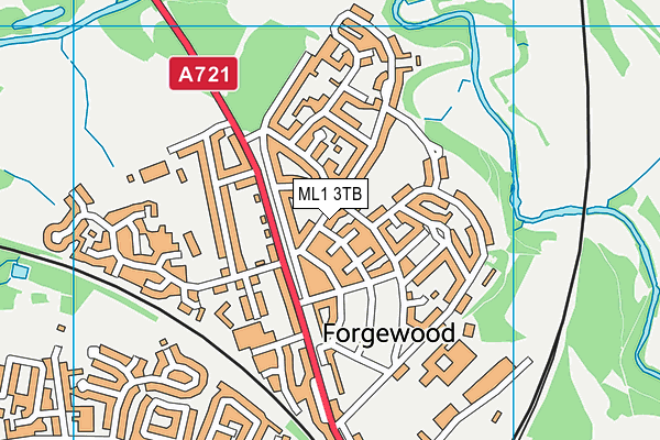 ML1 3TB map - OS VectorMap District (Ordnance Survey)