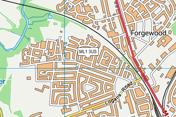 ML1 3US map - OS VectorMap District (Ordnance Survey)