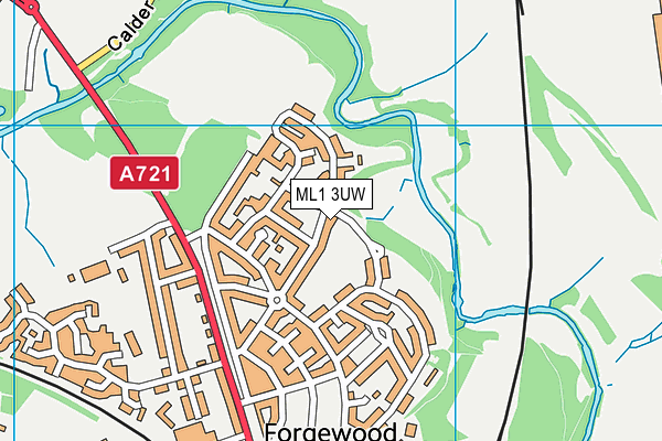 ML1 3UW map - OS VectorMap District (Ordnance Survey)