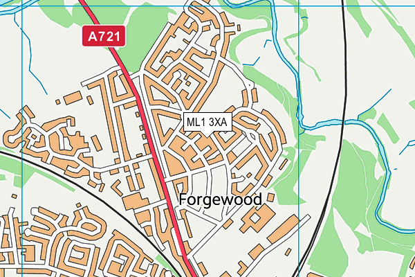 ML1 3XA map - OS VectorMap District (Ordnance Survey)