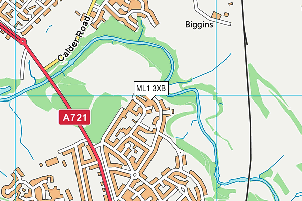 ML1 3XB map - OS VectorMap District (Ordnance Survey)