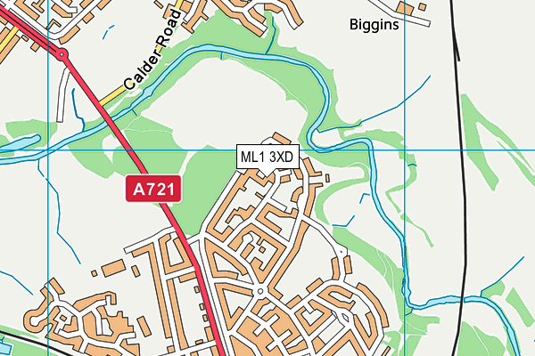 ML1 3XD map - OS VectorMap District (Ordnance Survey)