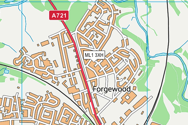 ML1 3XH map - OS VectorMap District (Ordnance Survey)