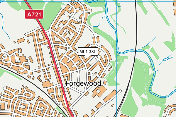 ML1 3XL map - OS VectorMap District (Ordnance Survey)