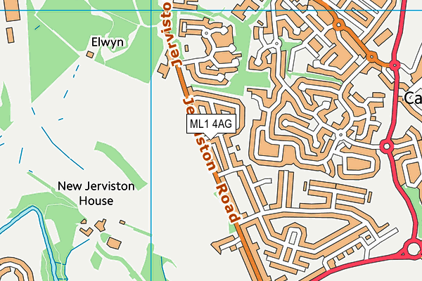 ML1 4AG map - OS VectorMap District (Ordnance Survey)