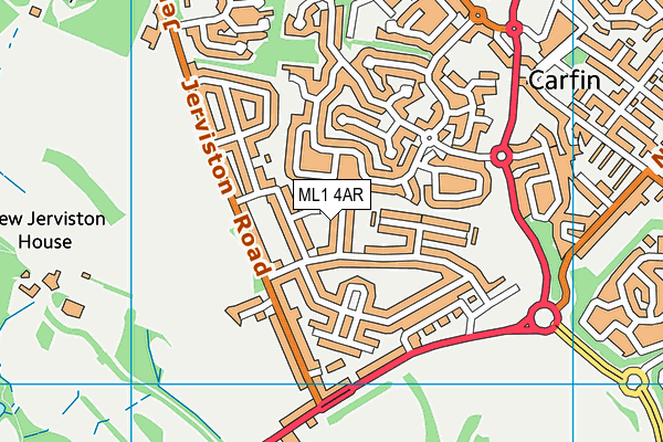 ML1 4AR map - OS VectorMap District (Ordnance Survey)