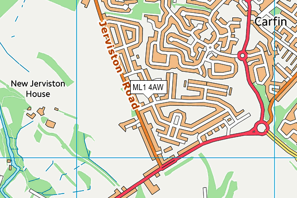 ML1 4AW map - OS VectorMap District (Ordnance Survey)