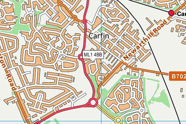 ML1 4BB map - OS VectorMap District (Ordnance Survey)