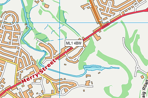 ML1 4BW map - OS VectorMap District (Ordnance Survey)