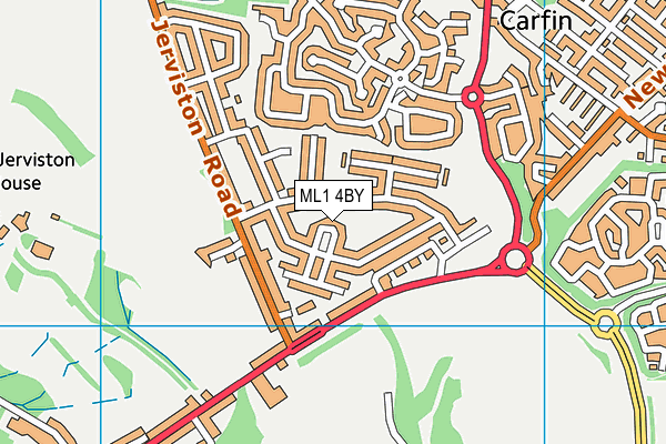 ML1 4BY map - OS VectorMap District (Ordnance Survey)