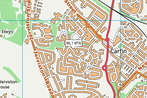ML1 4FN map - OS VectorMap District (Ordnance Survey)