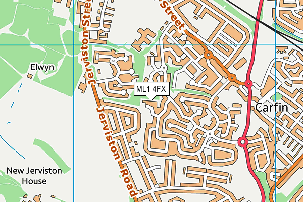 ML1 4FX map - OS VectorMap District (Ordnance Survey)