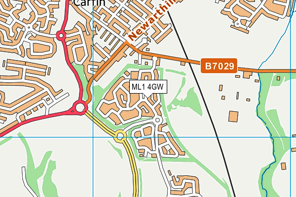 ML1 4GW map - OS VectorMap District (Ordnance Survey)