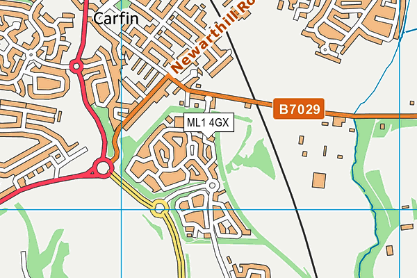 ML1 4GX map - OS VectorMap District (Ordnance Survey)