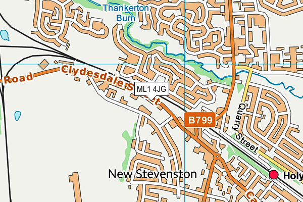 ML1 4JG map - OS VectorMap District (Ordnance Survey)