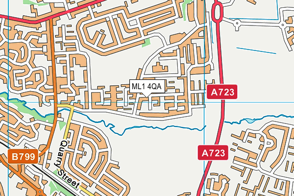 ML1 4QA map - OS VectorMap District (Ordnance Survey)