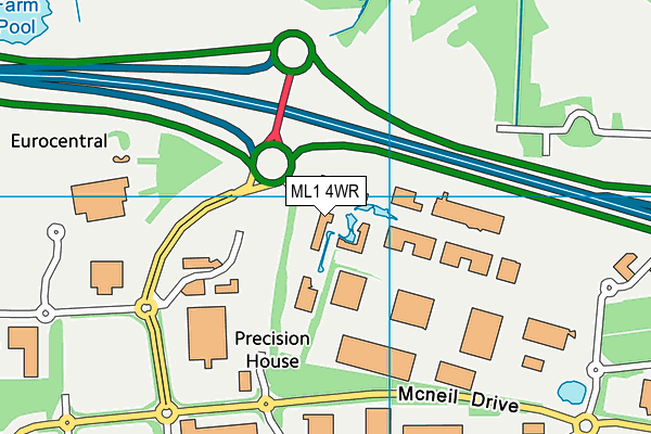 ML1 4WR map - OS VectorMap District (Ordnance Survey)