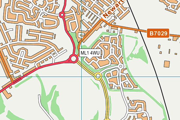 ML1 4WU map - OS VectorMap District (Ordnance Survey)