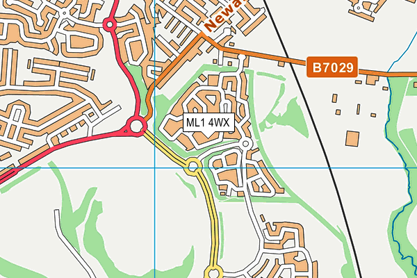 ML1 4WX map - OS VectorMap District (Ordnance Survey)