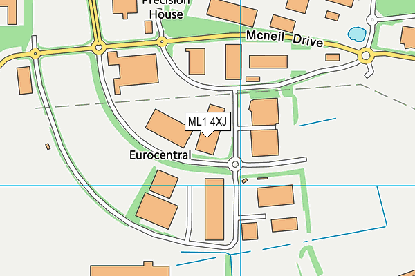 ML1 4XJ map - OS VectorMap District (Ordnance Survey)