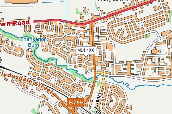ML1 4XX map - OS VectorMap District (Ordnance Survey)