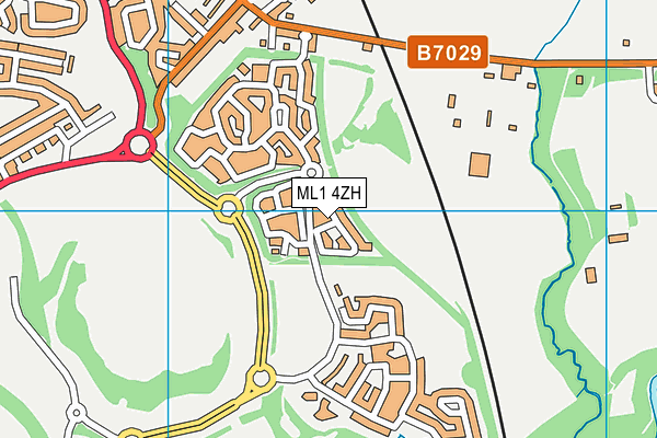 ML1 4ZH map - OS VectorMap District (Ordnance Survey)