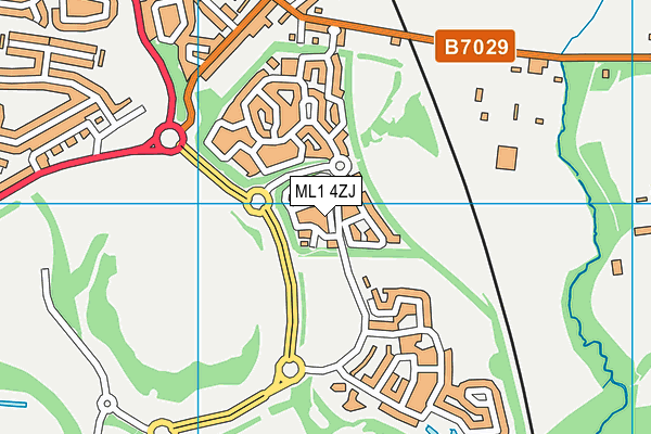 ML1 4ZJ map - OS VectorMap District (Ordnance Survey)