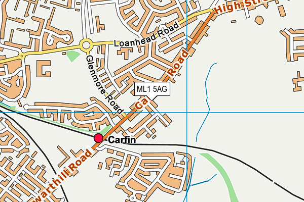 ML1 5AG map - OS VectorMap District (Ordnance Survey)