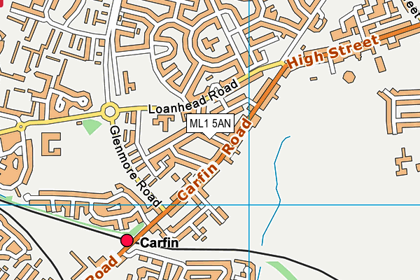 ML1 5AN map - OS VectorMap District (Ordnance Survey)