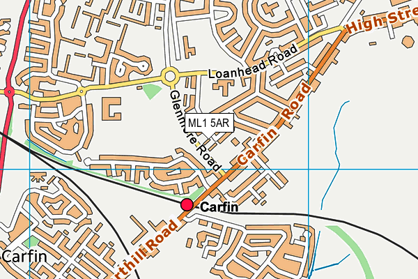 ML1 5AR map - OS VectorMap District (Ordnance Survey)