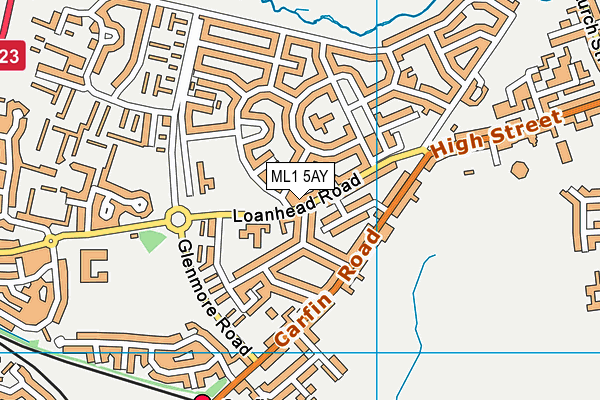 ML1 5AY map - OS VectorMap District (Ordnance Survey)