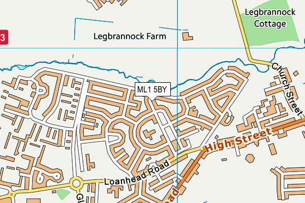 ML1 5BY map - OS VectorMap District (Ordnance Survey)